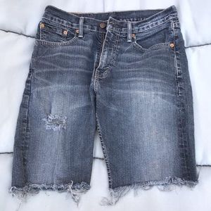 Levi Strauss Ripped Jean Shorts